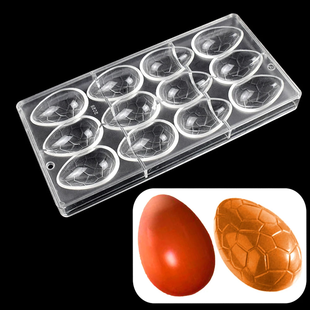 Molde para Huevos de Chocolate de Pascua – Bandeja Repostera de Policarbonato